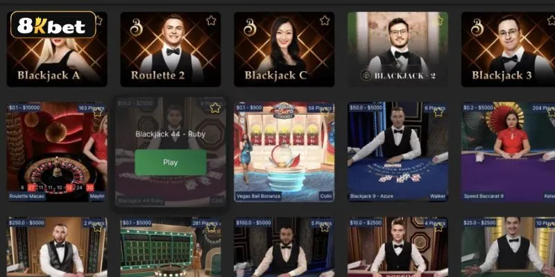 Game cược nào sẽ được hỗ trợ bởi dealer
