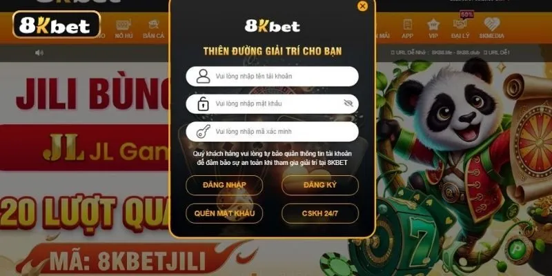 Hướng dẫn đăng nhập 8KBET