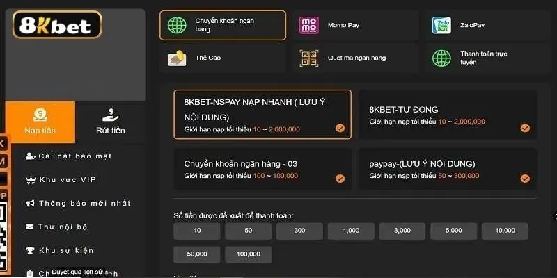 Nạp tiền nhanh bằng thẻ cào